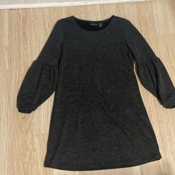 Adrienne Vittadini Dresses & Skirts - Adrienne Vittadini Dress Charcoal Gray Puff Long Sleeve Stretch Size Small